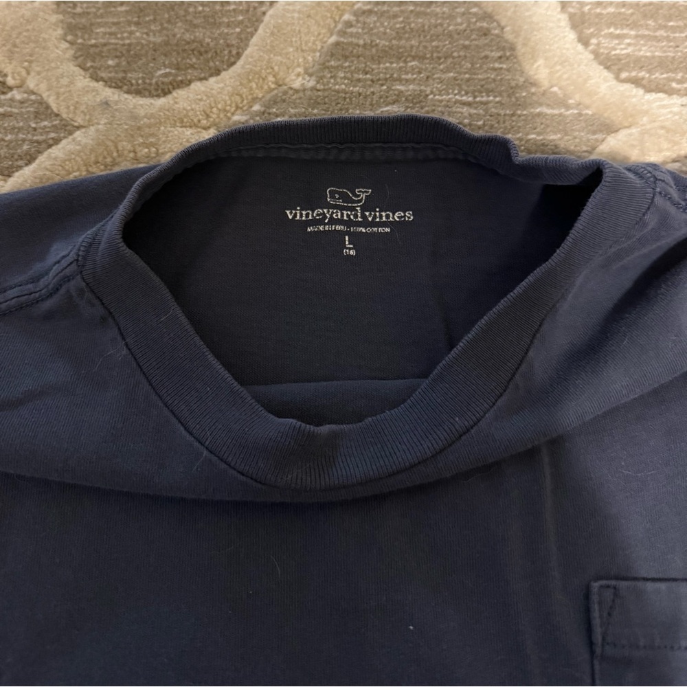 Vineyard Vines Boy’s Navy Blue Tee - Picture 2 of 8